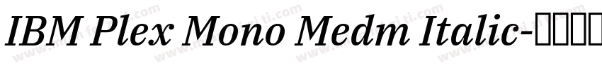 IBM Plex Mono Medm Italic字体转换